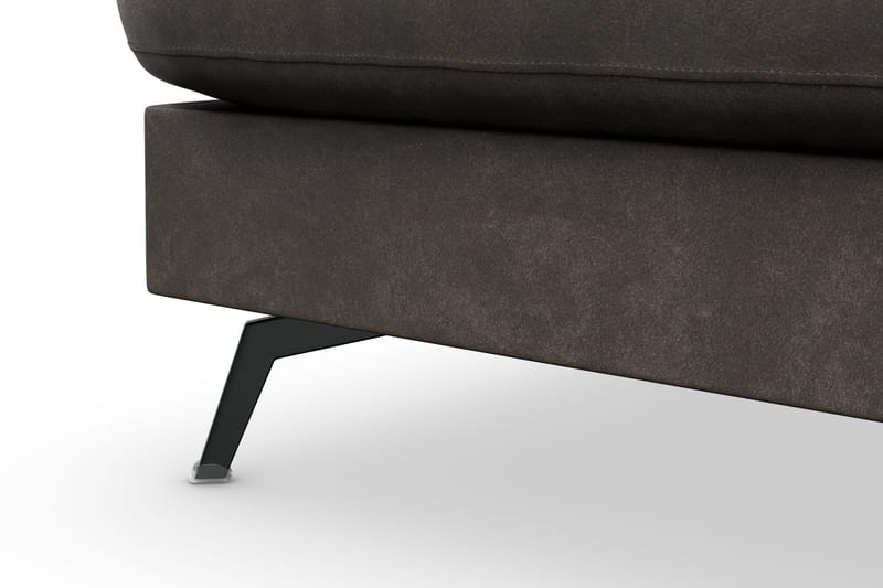 Ocean Lyx 4-sits Vänstervänd L-formad Schäslongsoffa i Konstläder - Mörkgrå - Products - Möbler - Soffa - Divansoffa & schäslongsoffa - 4 sits soffa med divan