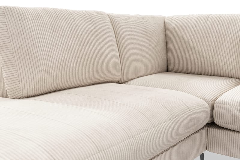 Ocean Lyx 4-sits Vänstervänd L-formad Schäslongsoffa i Manchester - Beige - Products - Möbler - Soffa - Divansoffa & schäslongsoffa - 4 sits soffa med divan