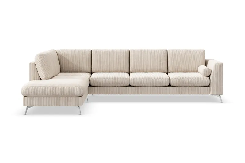 Ocean Lyx 4-sits Vänstervänd L-formad Schäslongsoffa i Manchester - Beige - Products - Möbler - Soffa - Divansoffa & schäslongsoffa - 4 sits soffa med divan