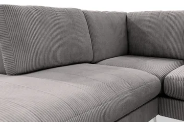 Ocean Lyx 4-sits Vänstervänd L-formad Schäslongsoffa i Manchester - Mörkgrå - Products - Möbler - Soffa - Divansoffa & schäslongsoffa - 4 sits soffa med divan