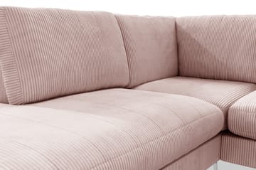 Ocean Lyx 4-sits Vänstervänd L-formad Schäslongsoffa i Manchester - Rosa - Products - Möbler - Soffa - Divansoffa & schäslongsoffa - 4 sits soffa med divan