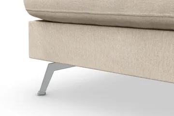 Ocean Lyx 4-sits Vänstervänd L-formad Schäslongsoffa i Sammet - Beige - Products - Möbler - Soffa - Divansoffa & schäslongsoffa - 4 sits soffa med divan