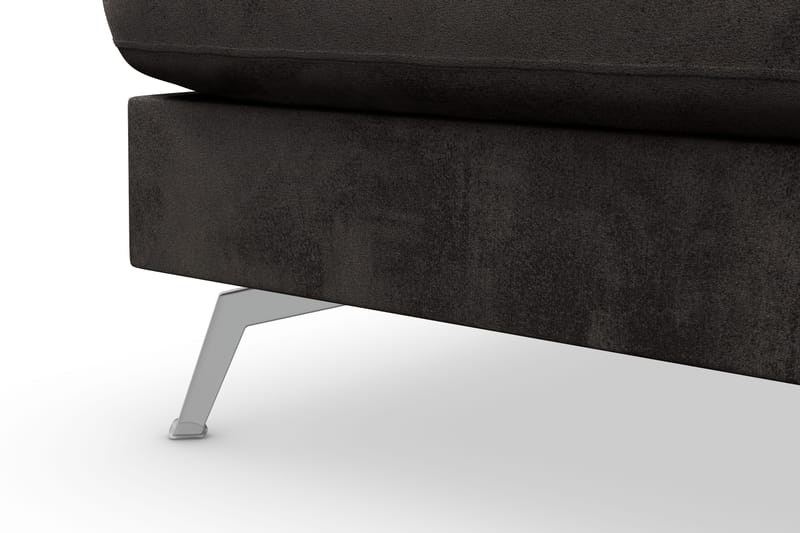 Ocean Lyx 4-sits Vänstervänd L-formad Schäslongsoffa i Sammet - Mörkgrå - Products - Möbler - Soffa - Divansoffa & schäslongsoffa - 4 sits soffa med divan