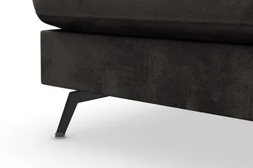 Ocean Lyx 4-sits Vänstervänd L-formad Schäslongsoffa i Sammet - Mörkgrå - Products - Möbler - Soffa - Divansoffa & schäslongsoffa - 4 sits soffa med divan