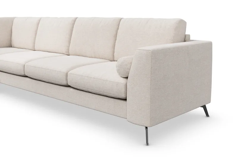 Ocean Lyx 4-sits Vänstervänd L-formad Schäslongsoffa i Tyg - Beige - Products - Möbler - Soffa - Divansoffa & schäslongsoffa - 4 sits soffa med divan