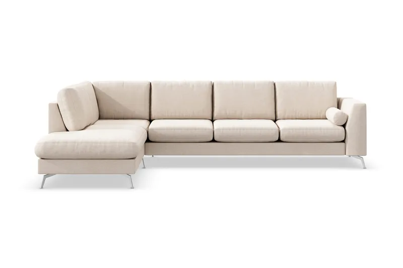 Ocean Lyx 4-sits Vänstervänd L-formad Schäslongsoffa i Tyg - Beige - Products - Möbler - Soffa - Divansoffa & schäslongsoffa - 4 sits soffa med divan