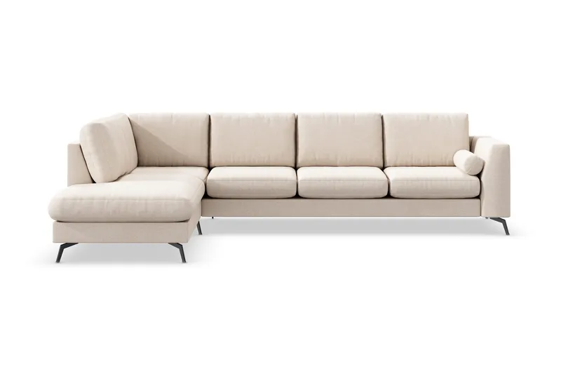 Ocean Lyx 4-sits Vänstervänd L-formad Schäslongsoffa i Tyg - Beige - Products - Möbler - Soffa - Divansoffa & schäslongsoffa - 4 sits soffa med divan