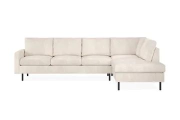 Peppe 4-sits Högervänd L-formad Schäslongsoffa i Manchester - Beige - Products - Möbler - Soffa - Divansoffa & schäslongsoffa - 4 sits soffa med divan