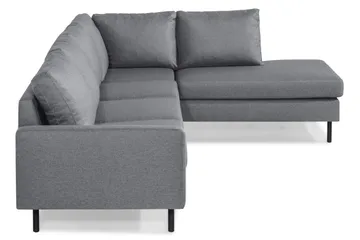 Peppe 4-sits Högervänd L-formad Schäslongsoffa i Tyg - Ljusgrå - Products - Möbler - Soffa - Divansoffa & schäslongsoffa - 4 sits soffa med divan