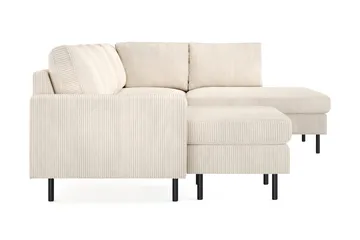 Peppe 4-sits Högervänd U-formad Soffa med Divan och Schäslong i Manchester - Beige - Products - Möbler - Soffa - Divansoffa & schäslongsoffa - 4 sits soffa med divan