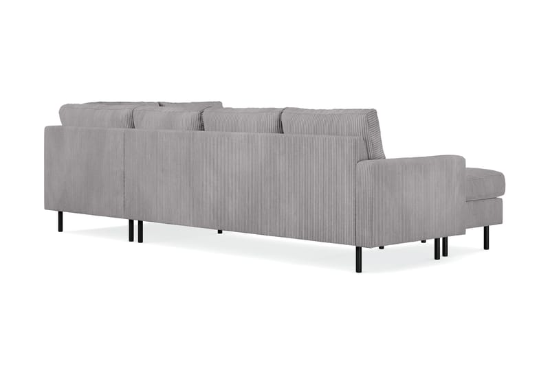 Peppe 4-sits Högervänd U-formad Soffa med Divan och Schäslong i Manchester - Mörkgrå - Products - Möbler - Soffa - Divansoffa & schäslongsoffa - 4 sits soffa med divan