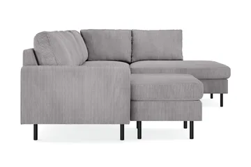 Peppe 4-sits Högervänd U-formad Soffa med Divan och Schäslong i Manchester - Mörkgrå - Products - Möbler - Soffa - Divansoffa & schäslongsoffa - 4 sits soffa med divan