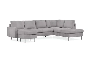 Peppe 4-sits Högervänd U-formad Soffa med Divan och Schäslong i Manchester - Mörkgrå - Products - Möbler - Soffa - Divansoffa & schäslongsoffa - 4 sits soffa med divan
