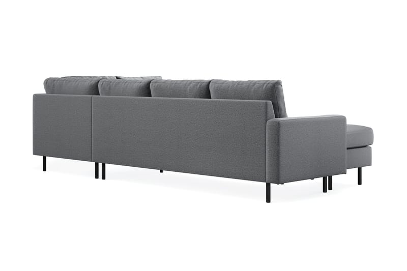 Peppe 4-sits Högervänd U-formad Soffa med Divan och Schäslong i Tyg - Ljusgrå - Products - Möbler - Soffa - Divansoffa & schäslongsoffa - 4 sits soffa med divan