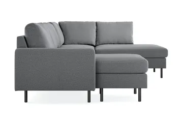 Peppe 4-sits Högervänd U-formad Soffa med Divan och Schäslong i Tyg - Ljusgrå - Products - Möbler - Soffa - Divansoffa & schäslongsoffa - 4 sits soffa med divan