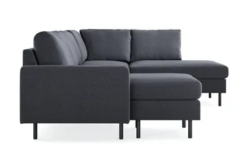 Peppe 4-sits Högervänd U-formad Soffa med Divan och Schäslong i Tyg - Mörkgrå - Products - Möbler - Soffa - Divansoffa & schäslongsoffa - 4 sits soffa med divan