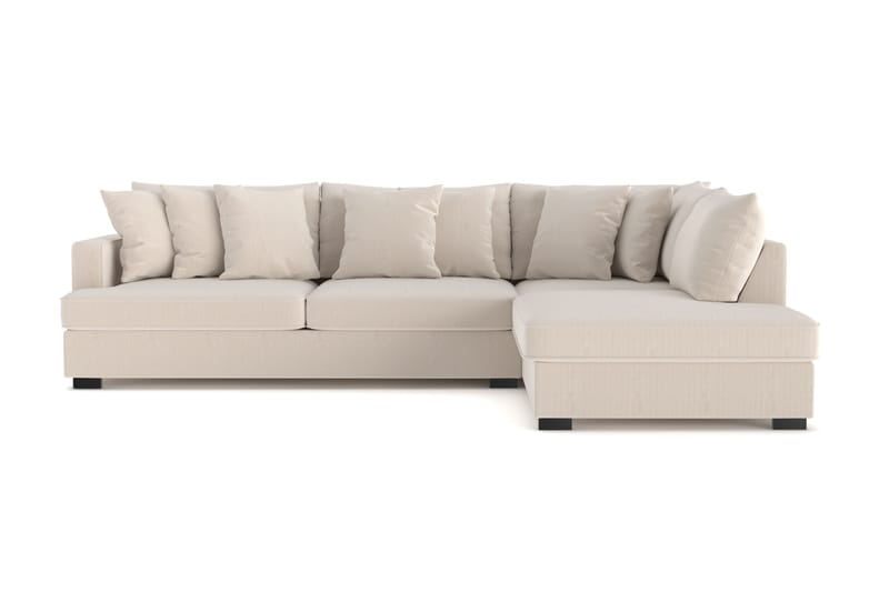 Rossita 4-sits Högervänd L-formad Djup Schäslongsoffa i Manchester - Beige - Products - Möbler - Soffa - Divansoffa & schäslongsoffa - 4 sits soffa med divan