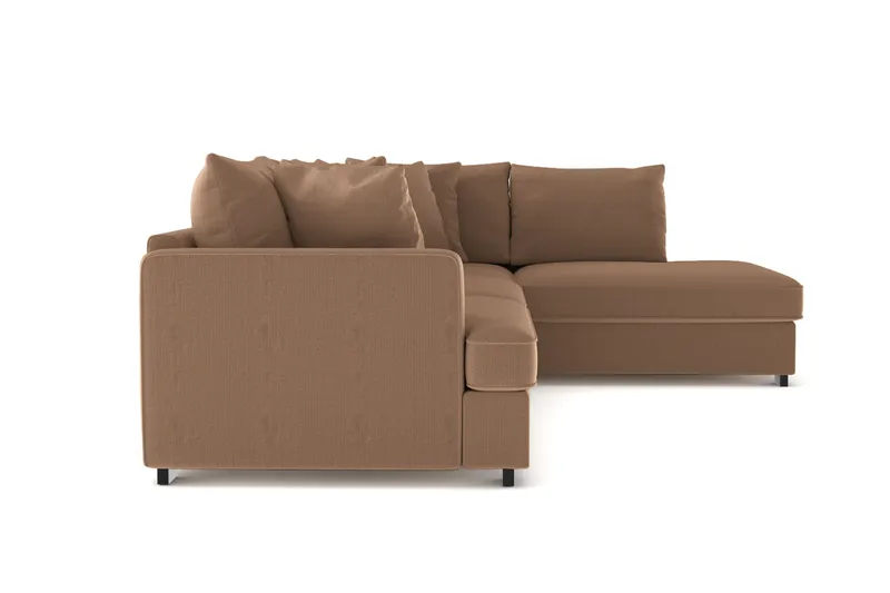 Rossita 4-sits Högervänd L-formad Djup Schäslongsoffa i Manchester - Brun - Products - Möbler - Soffa - Divansoffa & schäslongsoffa - 4 sits soffa med divan
