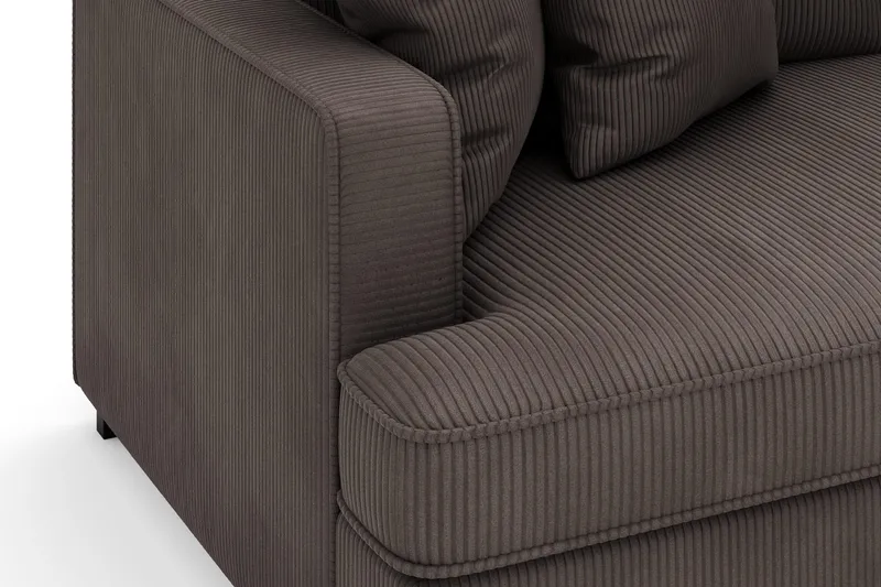Rossita 4-sits Högervänd L-formad Djup Schäslongsoffa i Manchester - Mörkgrå - Products - Möbler - Soffa - Divansoffa & schäslongsoffa - 4 sits soffa med divan