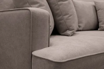 Rossita 4-sits Högervänd L-formad Djup Schäslongsoffa i Tyg - Brun - Products - Möbler - Soffa - Divansoffa & schäslongsoffa - 4 sits soffa med divan