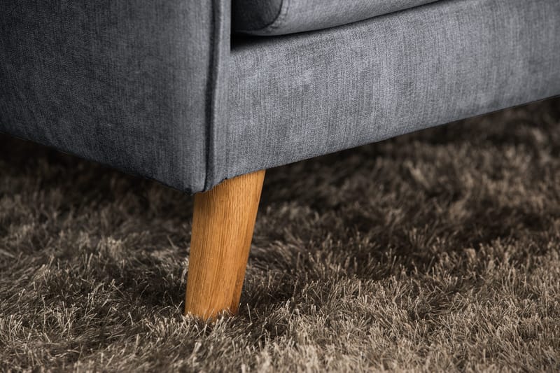 Trend Lyx 3-sits Divansoffa Vänster - Mörkgrå/Ek - Products - Möbler - Soffa - Divansoffa & schäslongsoffa - 4 sits soffa med divan