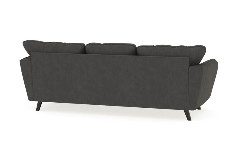 Trend Lyx 3-sits Högervänd L-formad Divansoffa i Manchester - Mörkgrå - Products - Möbler - Soffa - Divansoffa & schäslongsoffa - 4 sits soffa med divan