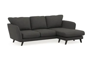 Trend Lyx 3-sits Högervänd L-formad Divansoffa i Manchester - Mörkgrå - Products - Möbler - Soffa - Divansoffa & schäslongsoffa - 4 sits soffa med divan