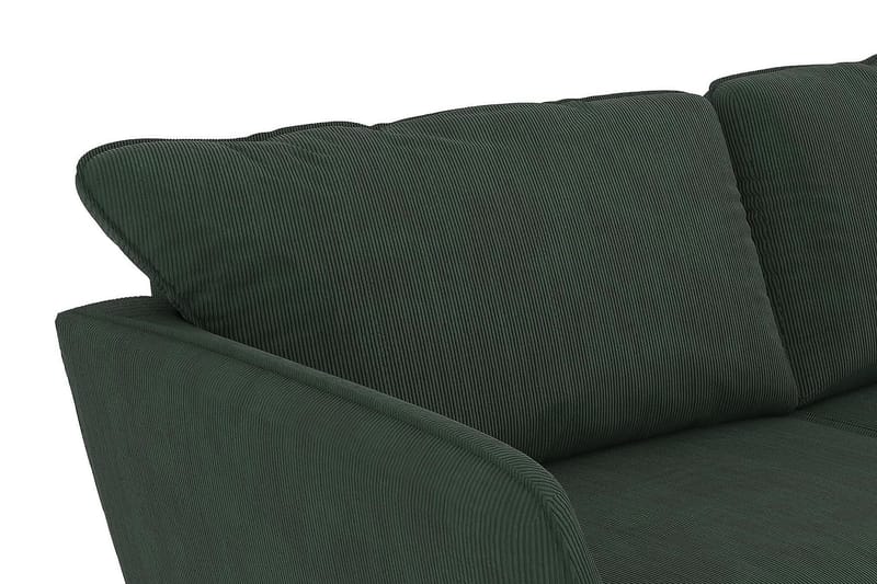 Trend Lyx 3-sits Högervänd L-formad Divansoffa i Manchester - Mörkgrön - Products - Möbler - Soffa - Divansoffa & schäslongsoffa - 4 sits soffa med divan