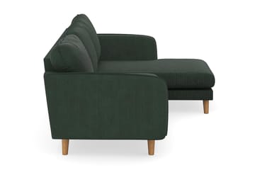 Trend Lyx 3-sits Högervänd L-formad Divansoffa i Manchester - Mörkgrön - Products - Möbler - Soffa - Divansoffa & schäslongsoffa - 4 sits soffa med divan
