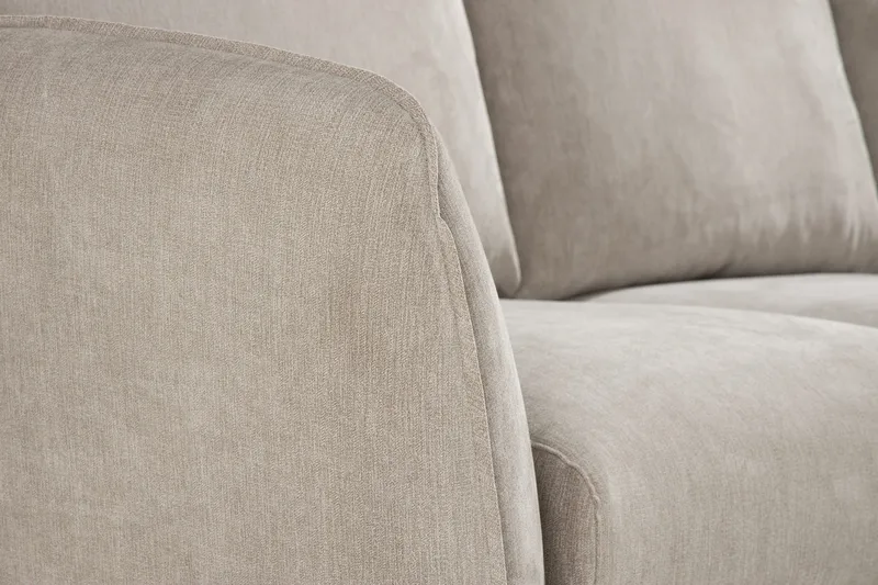 Trend Lyx 3-sits Högervänd L-formad Divansoffa i Tyg - Beige - Products - Möbler - Soffa - Divansoffa & schäslongsoffa - 4 sits soffa med divan