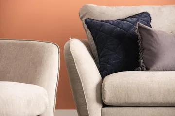 Trend Lyx 3-sits Högervänd L-formad Divansoffa i Tyg - Beige - Products - Möbler - Soffa - Divansoffa & schäslongsoffa - 4 sits soffa med divan