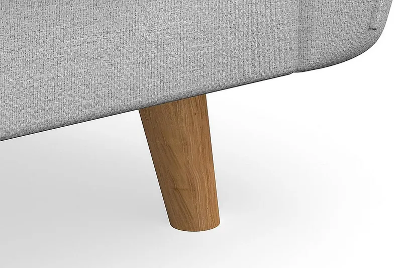 Trend Lyx 3-sits Högervänd L-formad Divansoffa i Tyg - Ljusgrå - Products - Möbler - Soffa - Divansoffa & schäslongsoffa - 4 sits soffa med divan