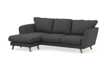 Trend Lyx 3-sits Vänstervänd L-formad Divansoffa i Manchester - Mörkgrå - Products - Möbler - Soffa - Divansoffa & schäslongsoffa - 4 sits soffa med divan