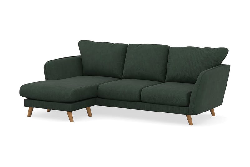 Trend Lyx 3-sits Vänstervänd L-formad Divansoffa i Manchester - Mörkgrön - Products - Möbler - Soffa - Divansoffa & schäslongsoffa - 4 sits soffa med divan
