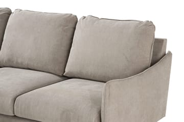 Trend Lyx 3-sits Vänstervänd L-formad Divansoffa i Tyg - Beige - Products - Möbler - Soffa - Divansoffa & schäslongsoffa - 4 sits soffa med divan