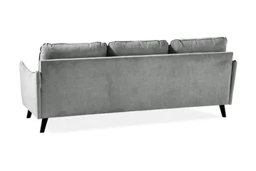Trend Lyx 3-sits Vänstervänd L-formad Divansoffa i Tyg - Grå - Products - Möbler - Soffa - Divansoffa & schäslongsoffa - 4 sits soffa med divan