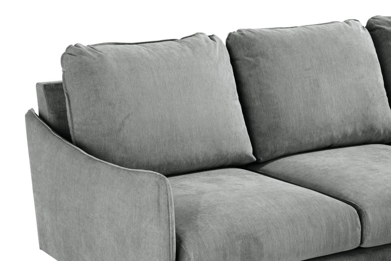 Trend Lyx 3-sits Vänstervänd L-formad Divansoffa i Tyg - Grå - Products - Möbler - Soffa - Divansoffa & schäslongsoffa - 4 sits soffa med divan
