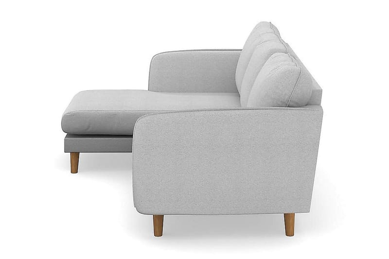 Trend Lyx 3-sits Vänstervänd L-formad Divansoffa i Tyg - Ljusgrå - Products - Möbler - Soffa - Divansoffa & schäslongsoffa - 4 sits soffa med divan