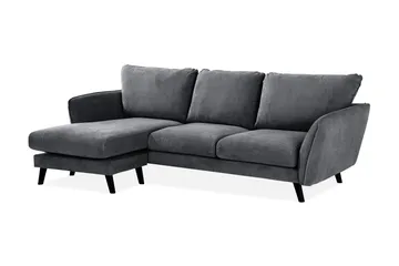 Trend Lyx 3-sits Vänstervänd L-formad Divansoffa i Tyg - Mörkgrå - Products - Möbler - Soffa - Divansoffa & schäslongsoffa - 4 sits soffa med divan