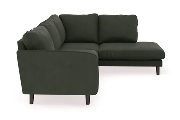 Trend Lyx 4-sits Högervänd L-formad Schäslongsoffa i Manchester - Mörkgrön - Products - Möbler - Soffa - Divansoffa & schäslongsoffa - 4 sits soffa med divan