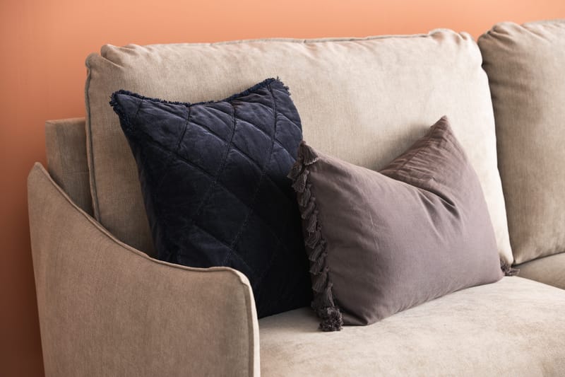 Trend Lyx 4-sits Högervänd L-formad Schäslongsoffa i Tyg - Beige - Products - Möbler - Soffa - Divansoffa & schäslongsoffa - 4 sits soffa med divan