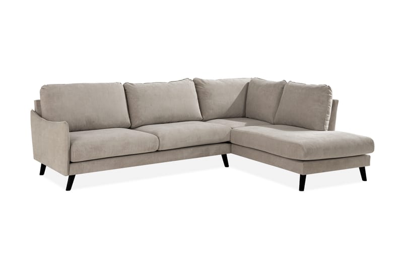 Trend Lyx 4-sits Högervänd L-formad Schäslongsoffa i Tyg - Beige - Products - Möbler - Soffa - Divansoffa & schäslongsoffa - 4 sits soffa med divan