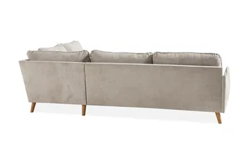 Trend Lyx 4-sits Högervänd L-formad Schäslongsoffa i Tyg - Beige - Products - Möbler - Soffa - Divansoffa & schäslongsoffa - 4 sits soffa med divan