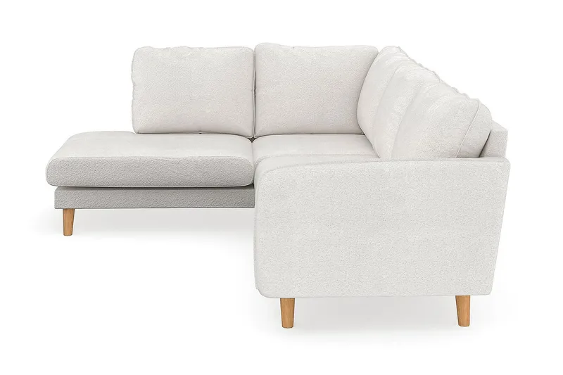 Trend Lyx 4-sits Vänstervänd L-formad Schäslongsoffa i Bouclé - Vit - Products - Möbler - Soffa - Divansoffa & schäslongsoffa - 4 sits soffa med divan