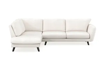 Trend Lyx 4-sits Vänstervänd L-formad Schäslongsoffa i Bouclé - Vit - Products - Möbler - Soffa - Divansoffa & schäslongsoffa - 4 sits soffa med divan