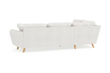 Trend Lyx 4-sits Vänstervänd L-formad Schäslongsoffa i Bouclé - Vit - Products - Möbler - Soffa - Divansoffa & schäslongsoffa - 4 sits soffa med divan