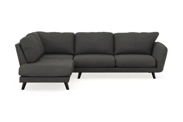 Trend Lyx 4-sits Vänstervänd L-formad Schäslongsoffa i Manchester - Mörkgrå - Products - Möbler - Soffa - Divansoffa & schäslongsoffa - 4 sits soffa med divan
