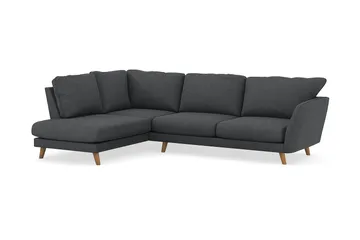 Trend Lyx 4-sits Vänstervänd L-formad Schäslongsoffa i Manchester - Mörkgrå - Products - Möbler - Soffa - Divansoffa & schäslongsoffa - 4 sits soffa med divan