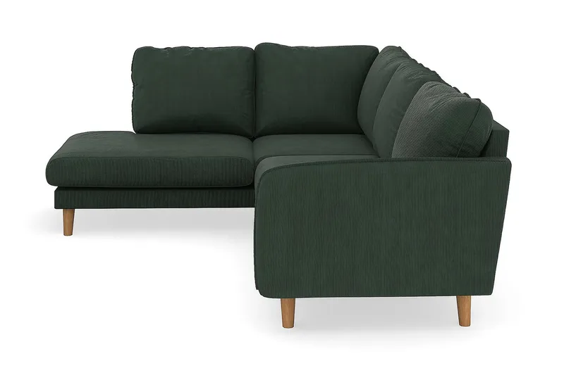 Trend Lyx 4-sits Vänstervänd L-formad Schäslongsoffa i Manchester - Mörkgrön - Products - Möbler - Soffa - Divansoffa & schäslongsoffa - 4 sits soffa med divan