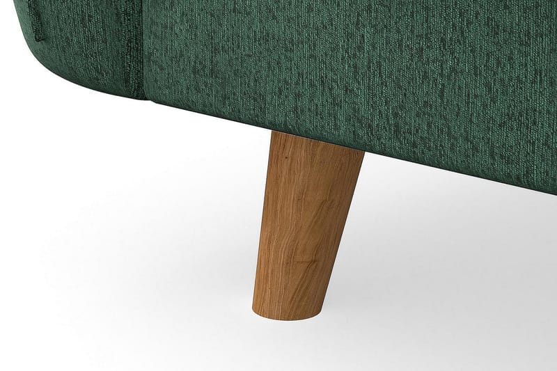 Trend Lyx 4-sits Vänstervänd L-formad Schäslongsoffa i Sammet - Mörkgrön - Products - Möbler - Soffa - Divansoffa & schäslongsoffa - 4 sits soffa med divan